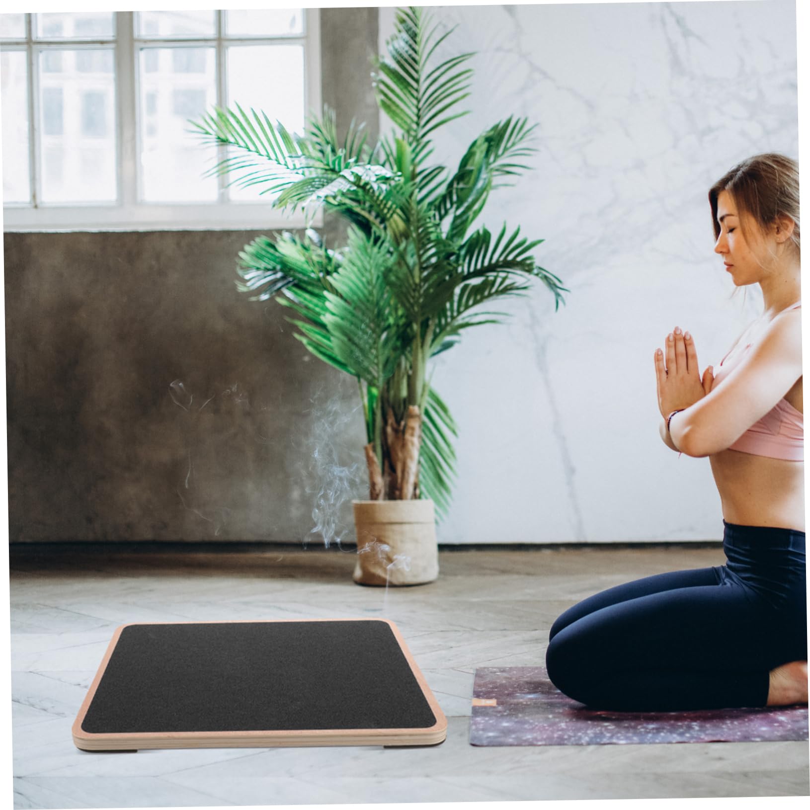 ibasenice Balance Board Quadrata per Adulti per Allenamento e Coordinazione Piattaforma Stabile per Esercizi Fitness e Yoga