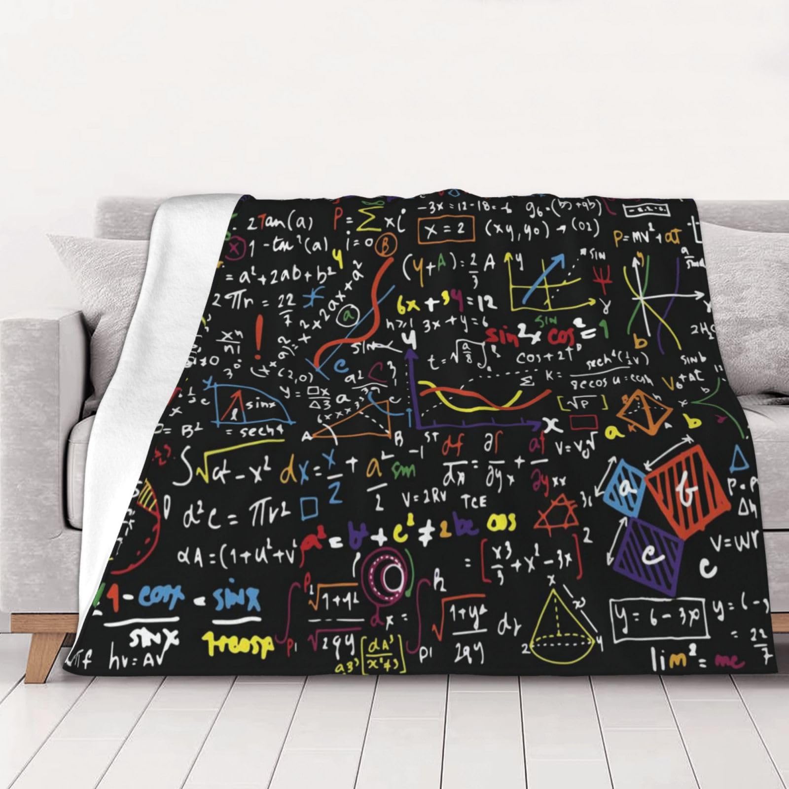 Couverture flanelle Math Formula plaid doux chaud canapé lit voiture jeté couverture 125x100cm