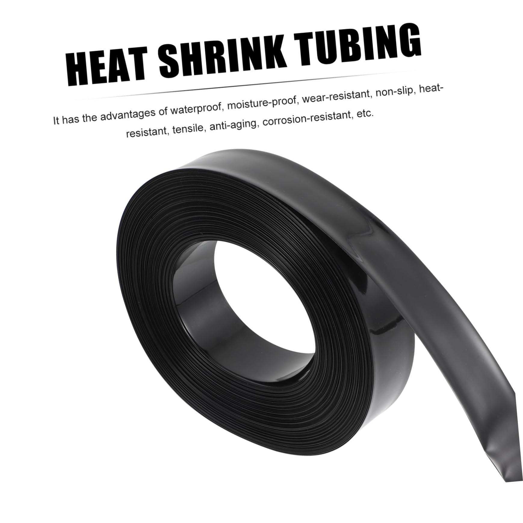 MAGICLULU Guaina Termorestringente Industriale PVC Nero per Isolamento Sigillatura e Protezione Cavi Elettrici Tubo Termorestringente Adesivo per Collegamenti Sicuri in Elettronica e