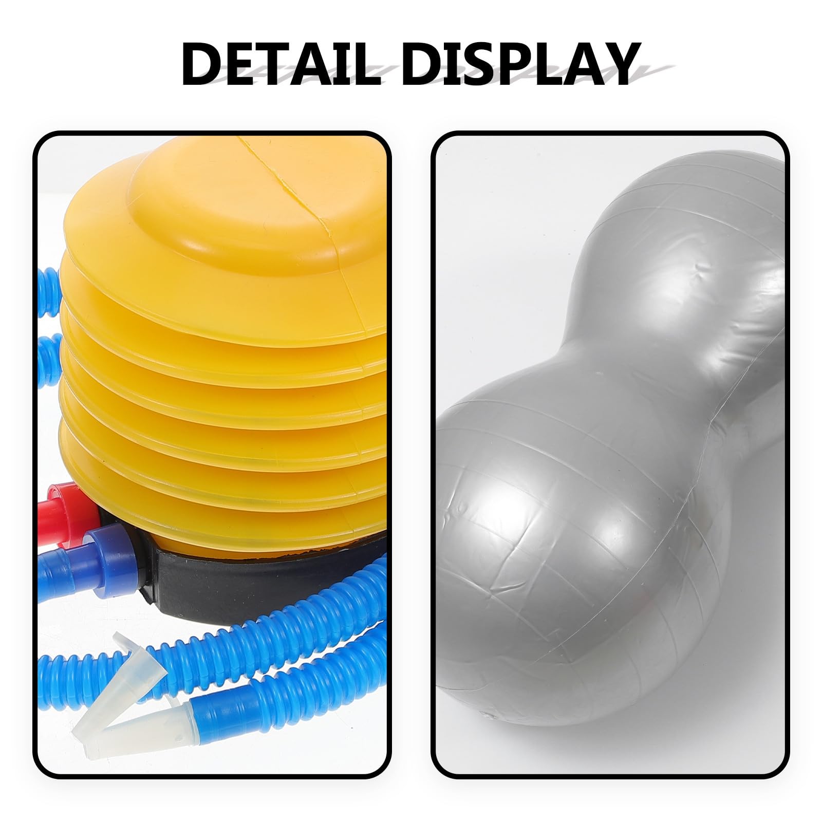 Verdickter Aufblasbarer Yogaball aus PVC mit Anti Platz Schutz Tragbarer Erdnuss Gymnastikball für Massage und Yoga mit Luftpumpe 1 Satz