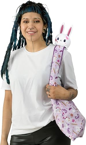 Miniatura 23 de TeeTurtle - Bolsa de peluche - Azul + Axolote arcoíris - De los creadores del peluche original reversible de pulpo - Lleva a tu amigo de peluche