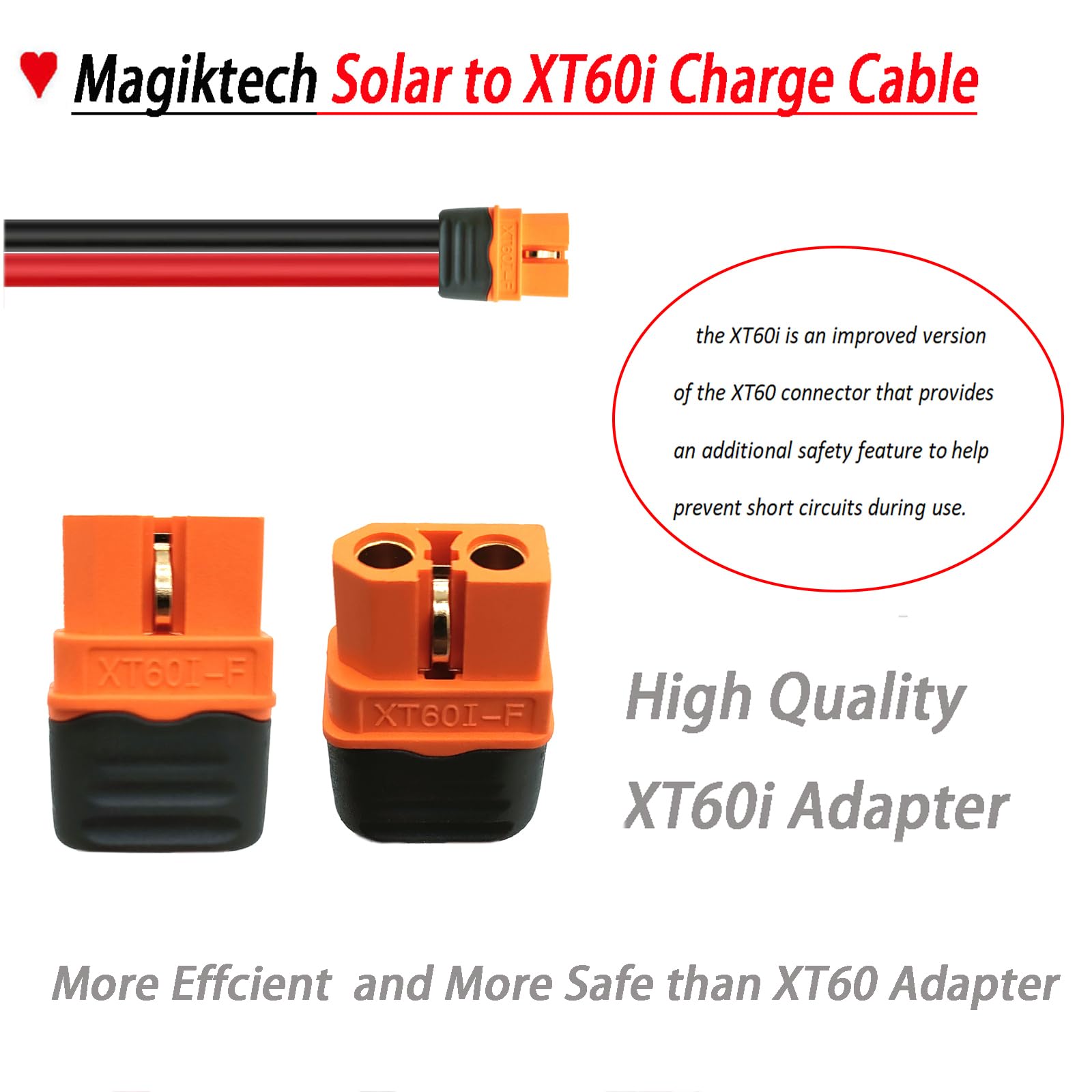 Kit de panel solar de 12 AWG de 50 pies, cable de carga a conectores XT60i, adaptador para estaciones eléctricas portátiles, generadores solares (12AWG 50FT)