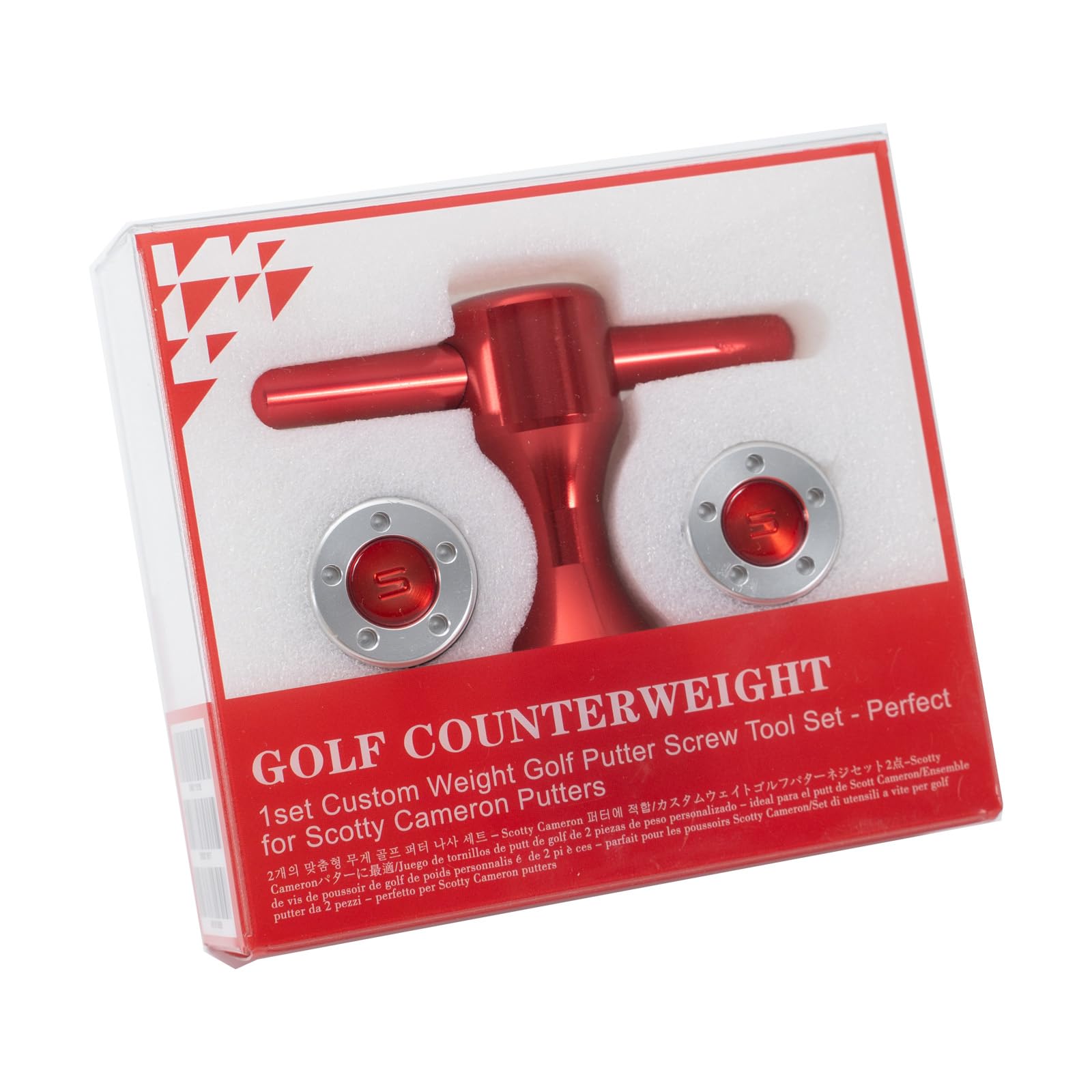 19th Hole Custom Shop 2 of 40g Weights for Scotty Cameron Golf Putters, Scottie Dog (Red)