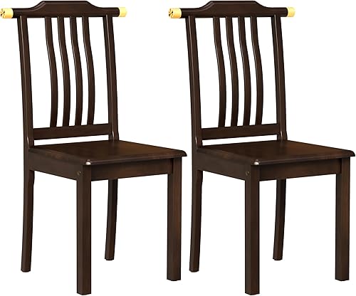 Juego de 2 sillas de comedor de madera maciza, sillas de comedor modernas de mediados de siglo, sillas de cocina y comedor de granja, silla vintage