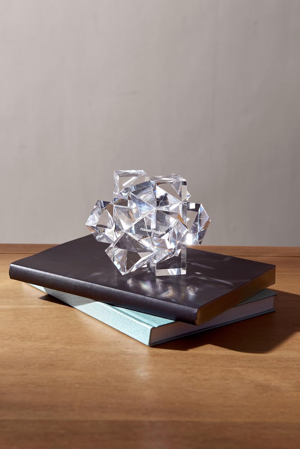 russell+hazel Acrylic Desk Paper Weight, 3.5” x 3.5”, 96 Piece Intricate Stress Relieving Puzzle, Modern Polished Edge Design, Office Desk Accessories (55713)