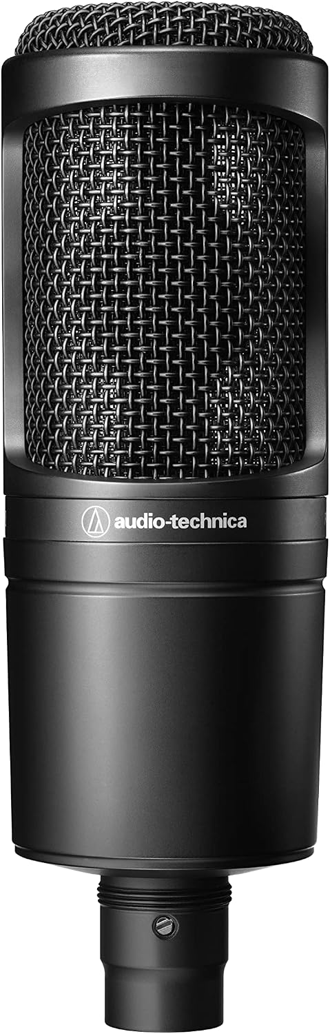 AT2020 Cardioid Condenser Studio XLR Microphone, Ideal for Project/Home Studio Applications, Black | Project/Home Studio Applications, Black
