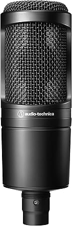 Audio-Technica AT2020 Cardioid Condenser Studio XLR Microphone, Ideal for Project/Home Studio Applications