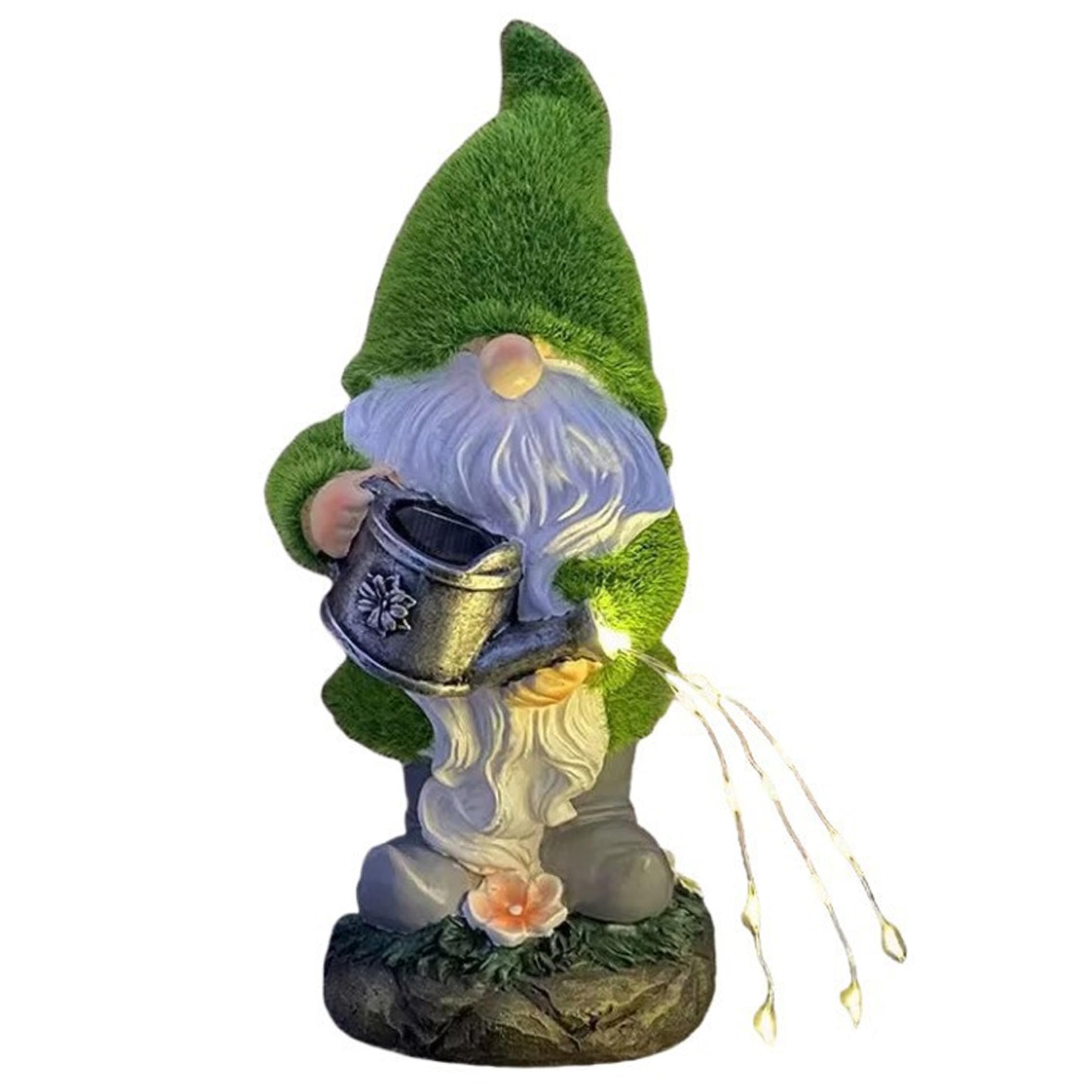 Garden Gnome Resin Solar Gnomes Outdoor for Patio Lawn