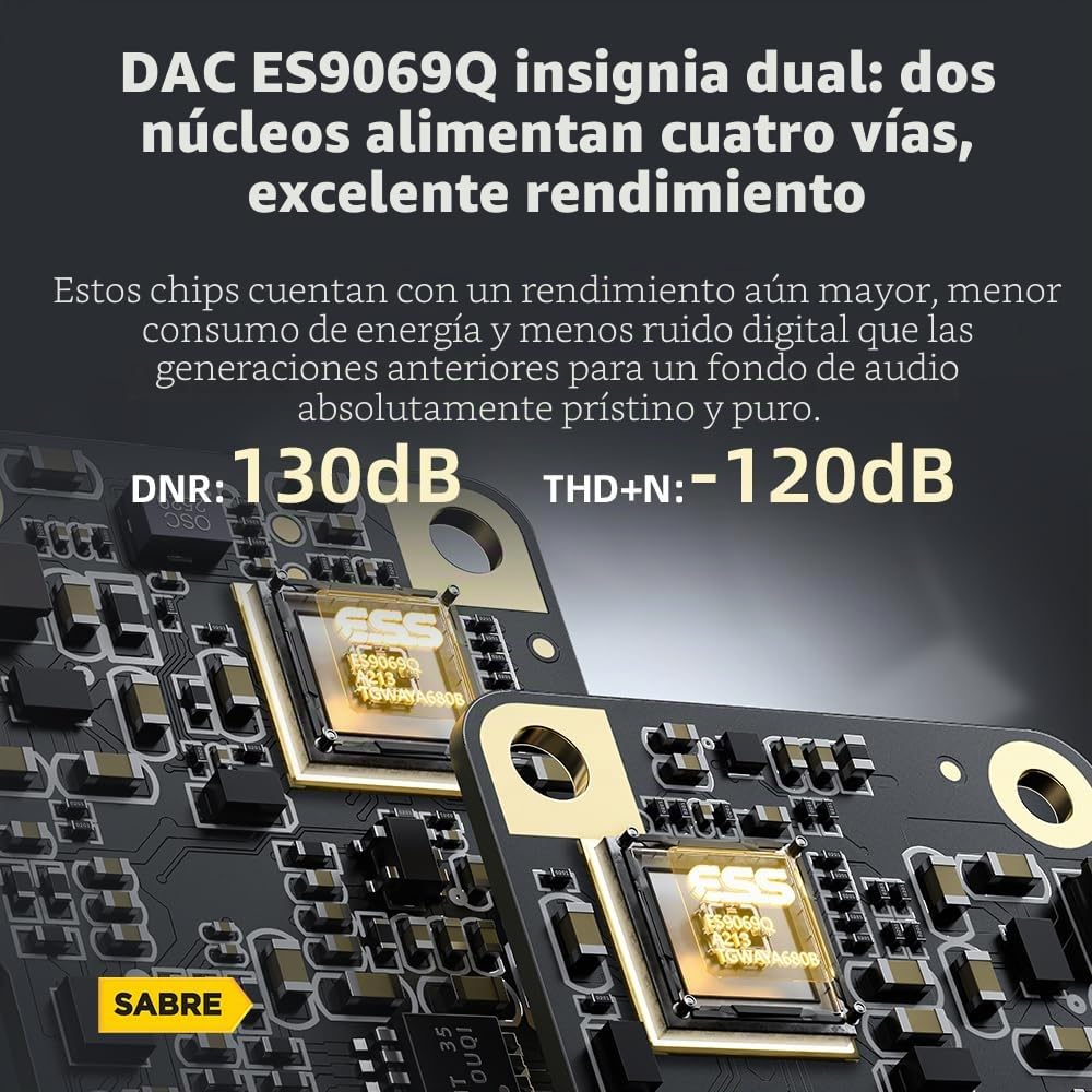 FiiO KA17 Amplificador/DAC Portátil Tipo Dongle Negro