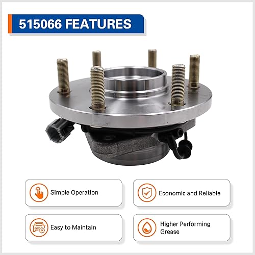 Miniatura 4 de MACEL 515066 Conjunto de rodamiento de cubo de rueda delantera compatible con Infiniti QX56 2004-2007, Nissan Armada 2005-2007, Pathfinder,