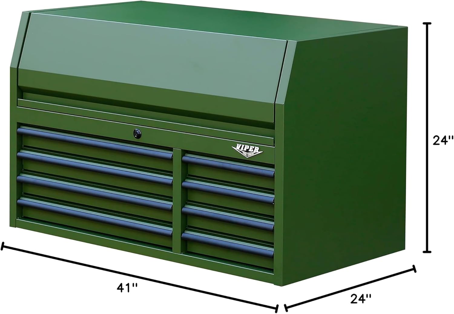 Viper Tool Storage V4108ARGC Viper Tool Storage 41-Inch 8-Drawer Steel Top Chest, Army Green