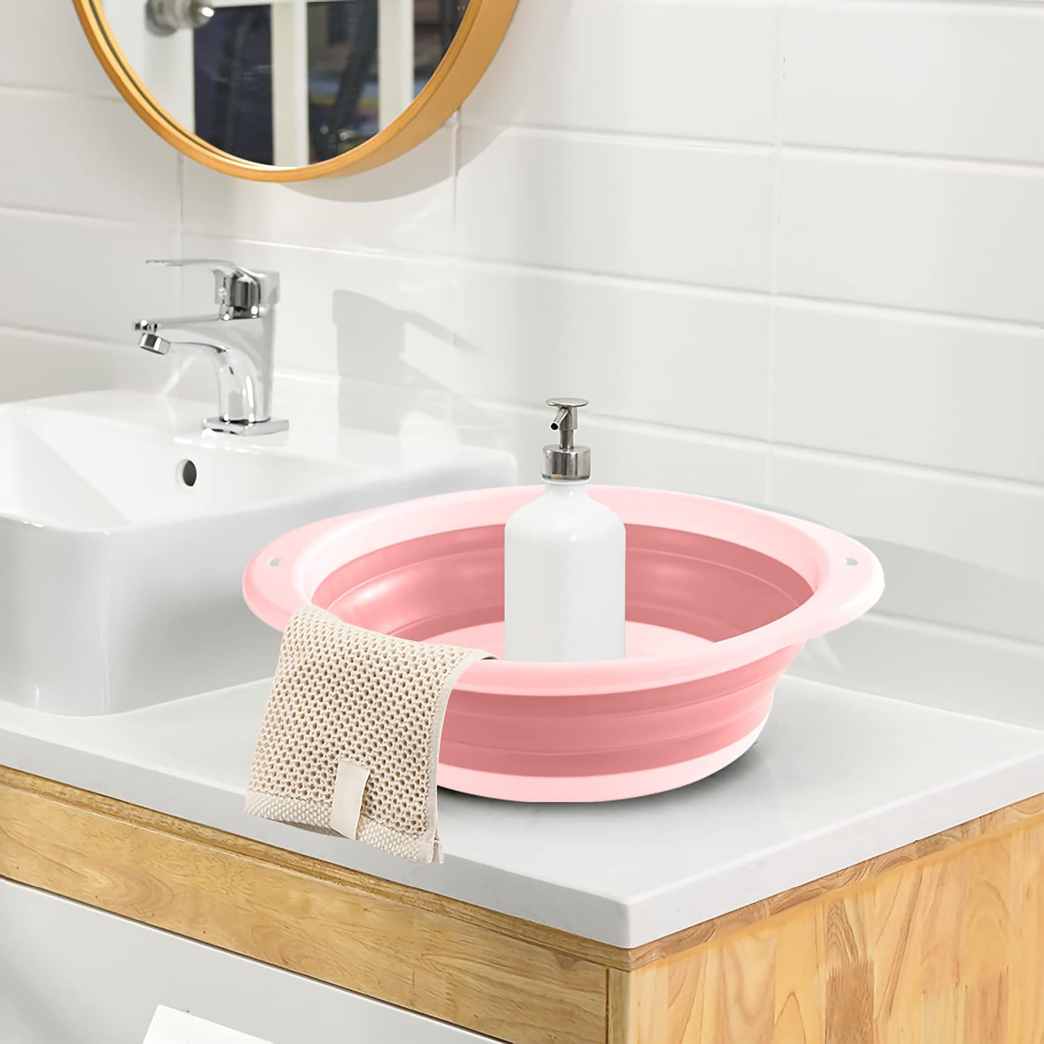 Collapsible Washing Up Bowl, Portable Folding Hand Wash Basin, Multipurpose Outdoor Travel Basin, Washing Up Bowl - Image 4