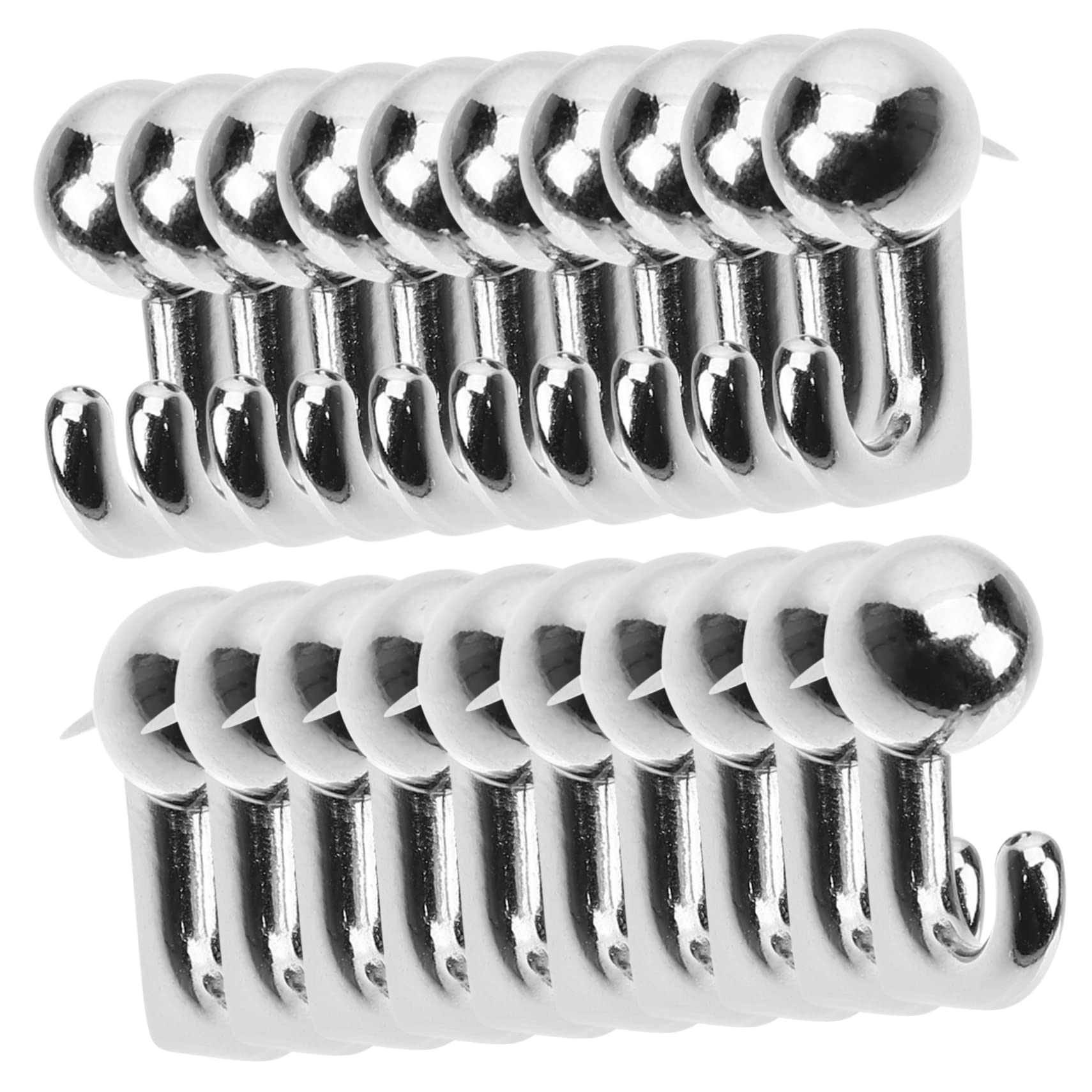 ULTECHNOVO 2 Sets Metall-pinnwandhaken Für Robuste Kleiderbügel Wandaufhänger Aufbewahrungshaken Ohne Loch Bilderaufhänger Pinwand-bilderaufhänger 30 Stück * 2