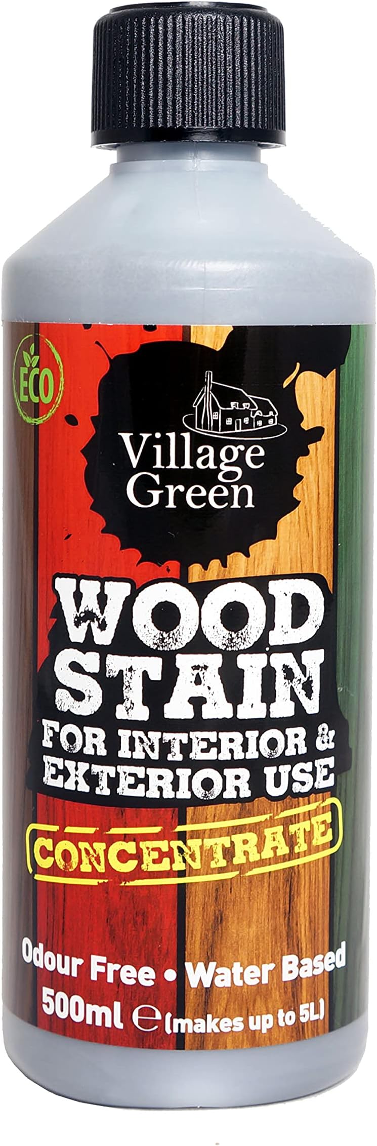 Village Green Wood Stain Concentrate - Water Based, Eco Friendly, Premium Quality (French Grey, 500ml)