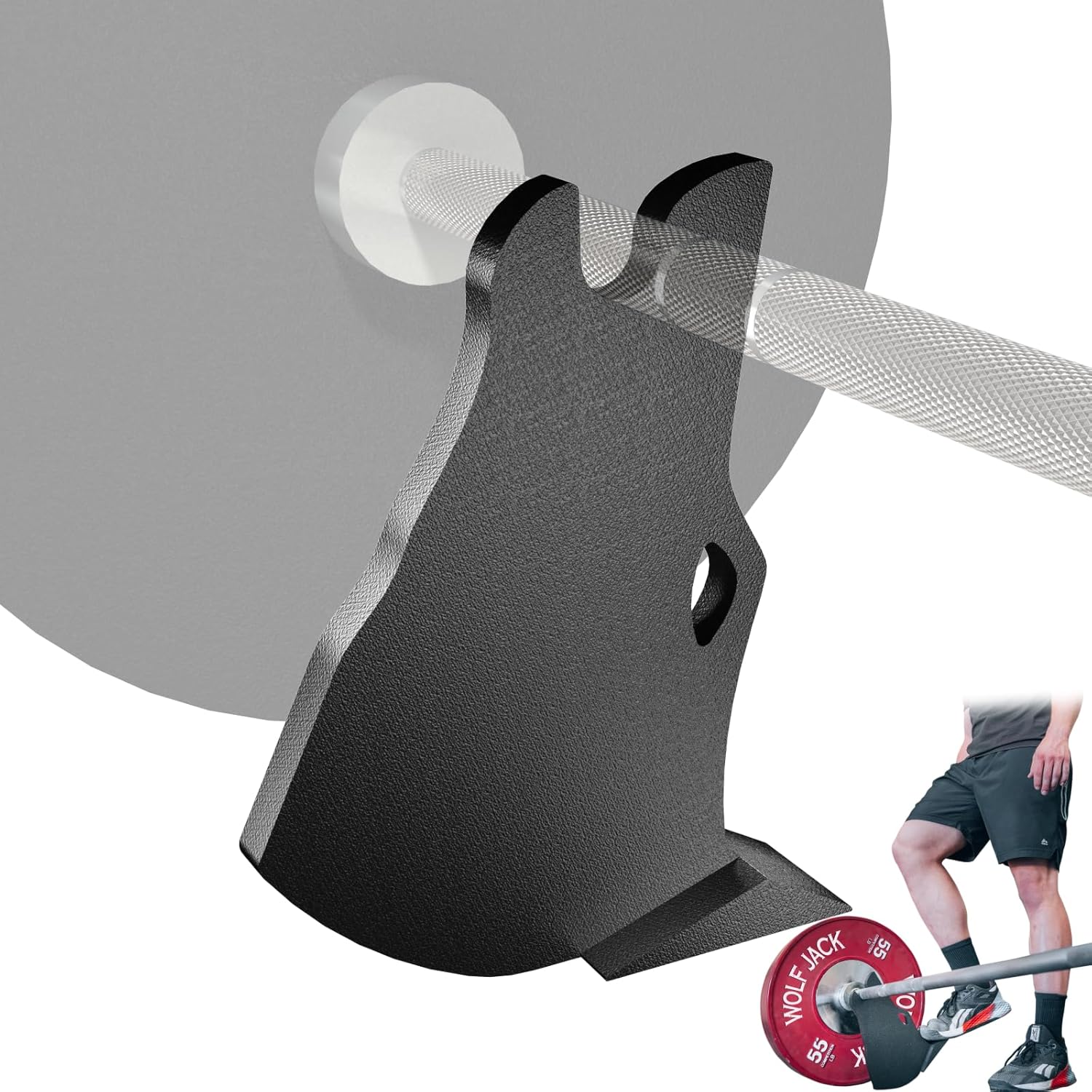 Wolf Jack - World's Smallest Deadlift Jack - Easily Load/Unload 1100lb - Made in USA - Ideal for Deadlift, Powerlifting, Hip Thrusters