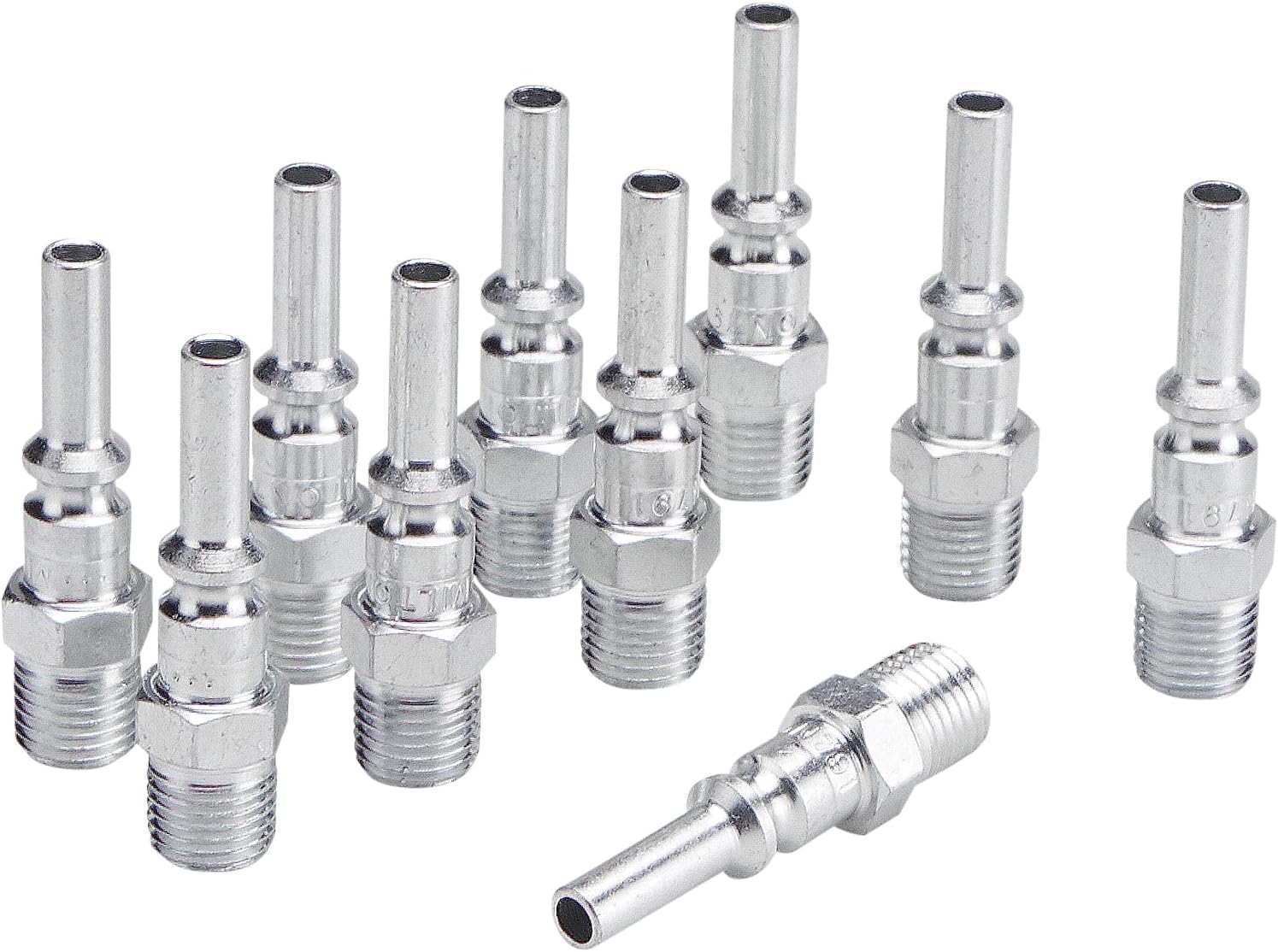 Milton 791 1/4" MNPT L Style Plug - Box of 10,Silver