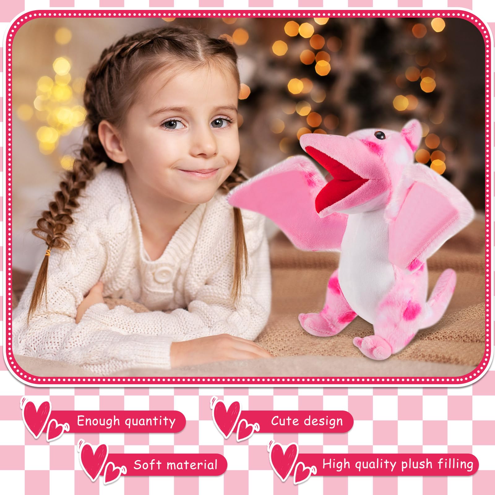 Peluche Dino De 30 Cm - Dinosaurio Con Corazón En El Pecho, Felpa Suave Con Relleno Viscoelástico, Ideal Como Cojín Y Compañero Para Niños Y Adultos - Color Rosa