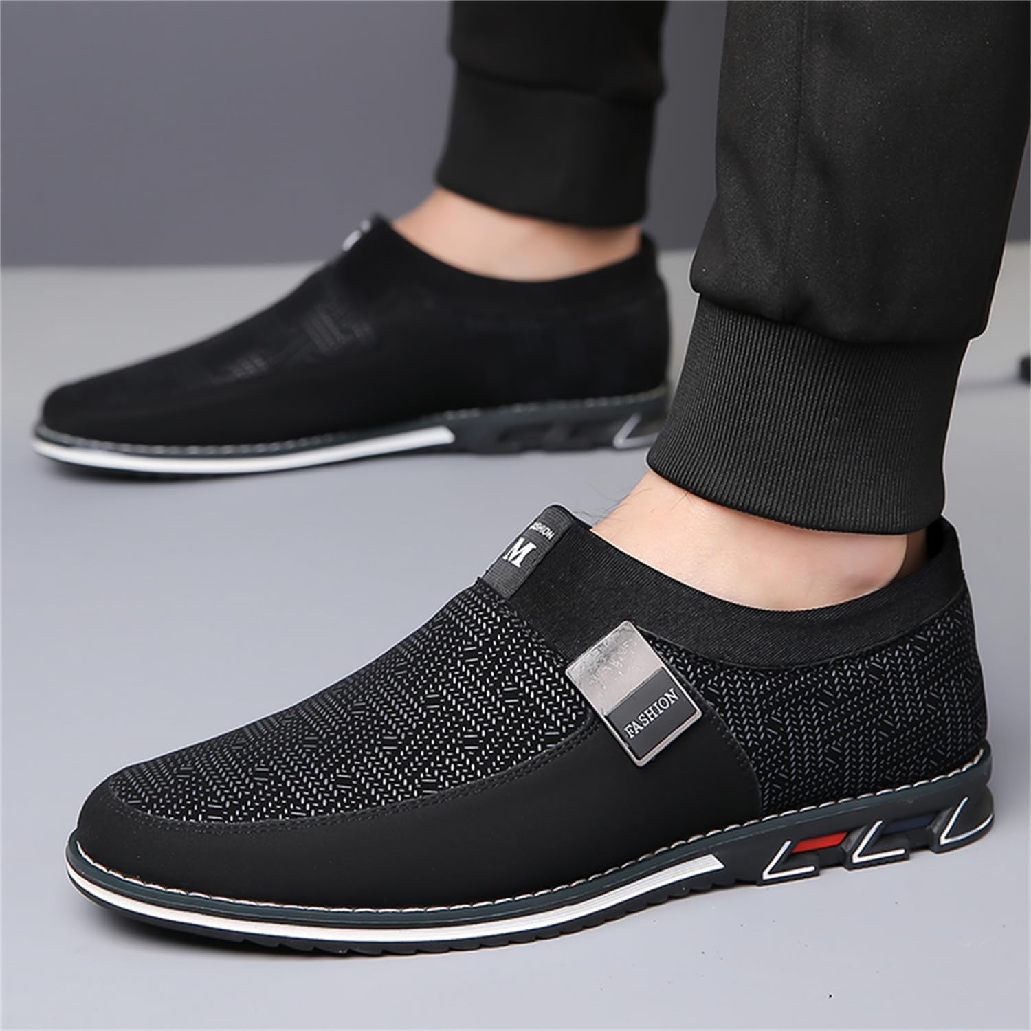 Veslesth Men Casual Shoes Sneakers Loafers Comfort Walking Shoes Fashion Driving Shoes Luxury Leather Shoes for Male Business Work Office Dress Outdoor