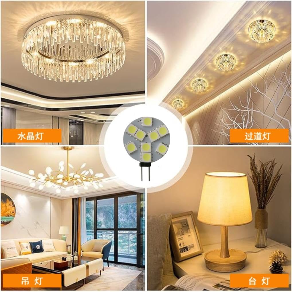 G4 LED Scheibenleuchte 12v 3w Geeignet für Schrankleuchten in Innenräumen (12V-3W 10 Stück/Warmweiß 2700K)
