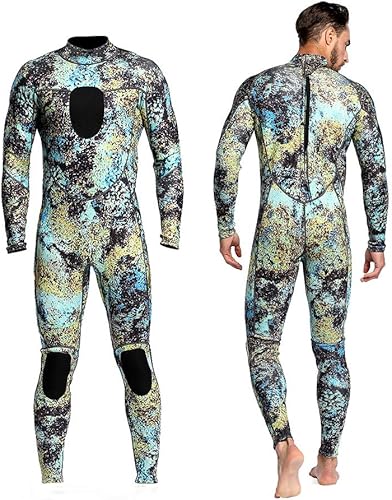 Dyung Tec Trajes de neopreno para hombre, 0.118in, camuflaje, buceo, unisex, de una pieza, para pesca submarina, traje completo
