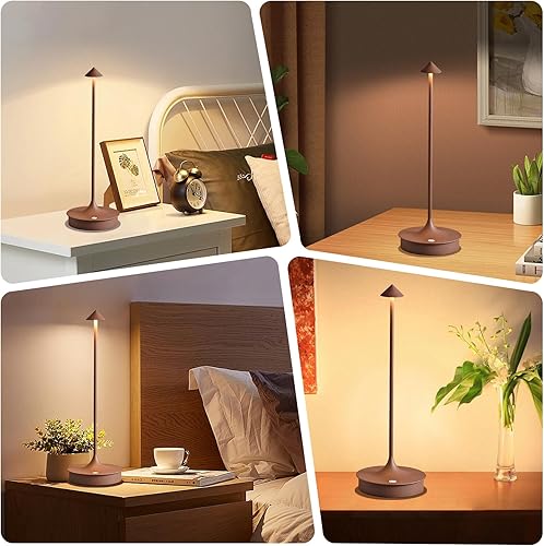Vista 33 de Cordless Table Lamp Rechargeable LED Table Lamps Battery Operated 4000mAh Touch Dimmable Wireless Lamp Waterproof Portable Outdoor Table Light for