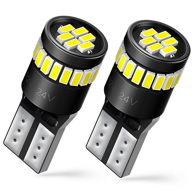 AUXITO 194 LED Bulbs for License Plate Light 168 175 2825 W5W T10 24-SMD 3014 Chipsets 6000K White