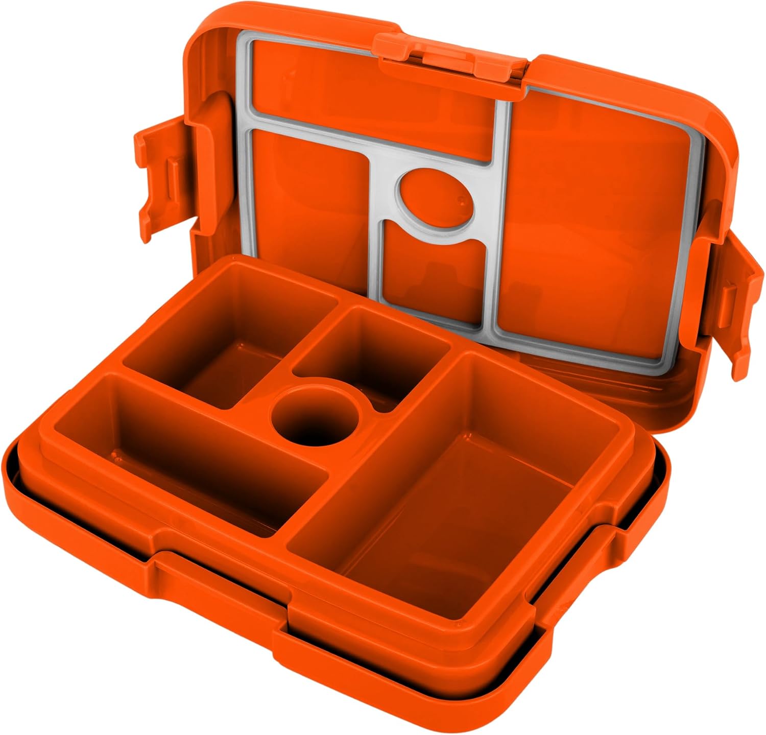 FOCO NFL Unisex-Adult Officially Licensed 2-Tone Big Logo Team Color Football Leak Proof 5 Compartment Bento Lunch Box - Denver Broncos - Image 4