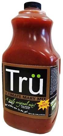Tru Ultimate Mary Mix Authentic & Bold Bloody Mary Mix for Cocktails & Recipes Tangy & Versatile Party Drink Mixer | Perfect for Cooking, Grilling & Dipping | 128 Fl Oz 1 Gallon