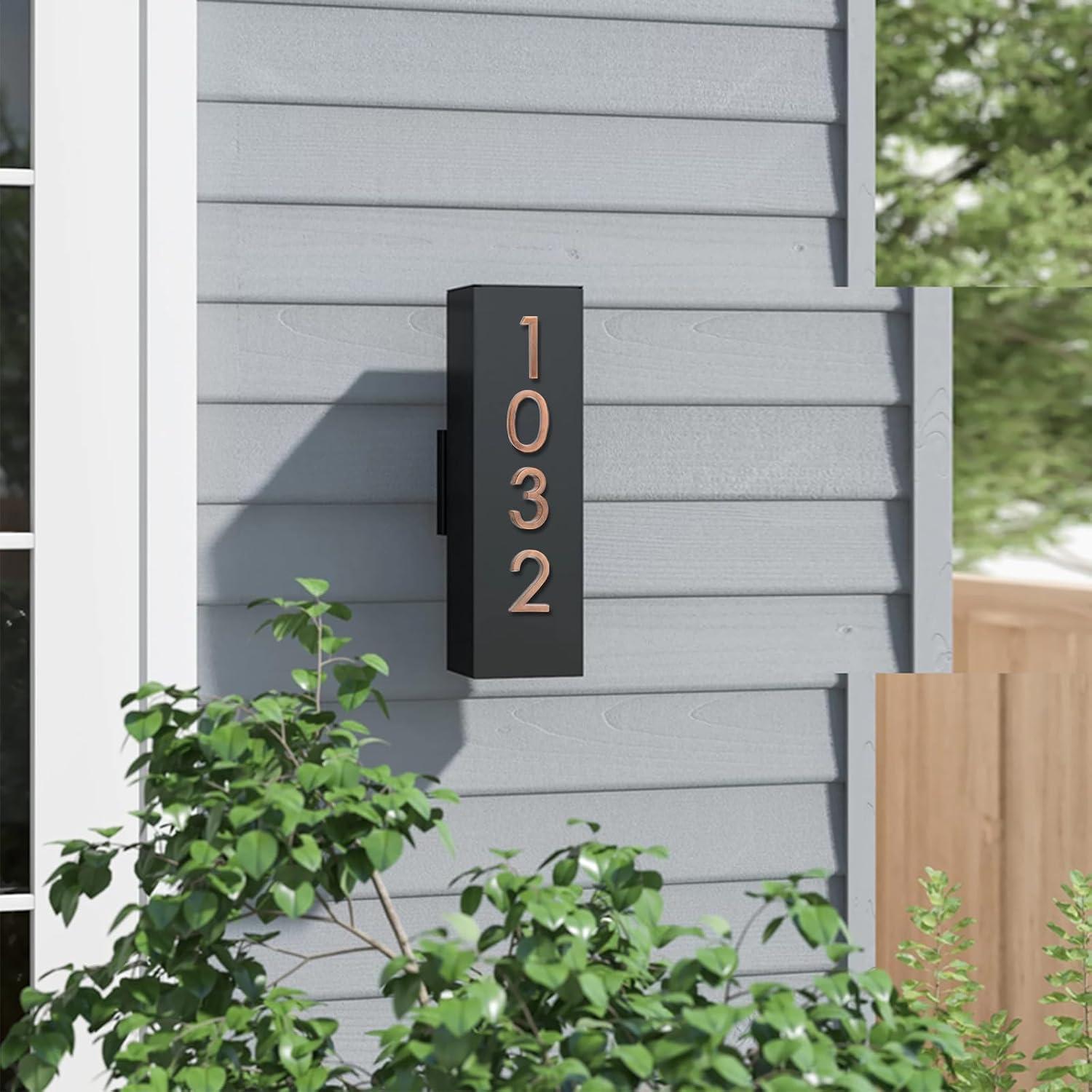 Self Adhesive Mailbox Numbers,Door Address Number Stickers for Office Room,Raised 3D Effect,Chrome Plated (2.36" 20 Pack(0-9) Bronze Plating)