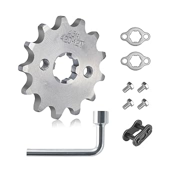 420 12T Motorcycle Front Engine Sprocket 17mm Compatible with 125cc140cc 160cc TaoTao Loncin Roketa Dirt Bike,Mini Bike,ATVs,Go Kart Sprocket