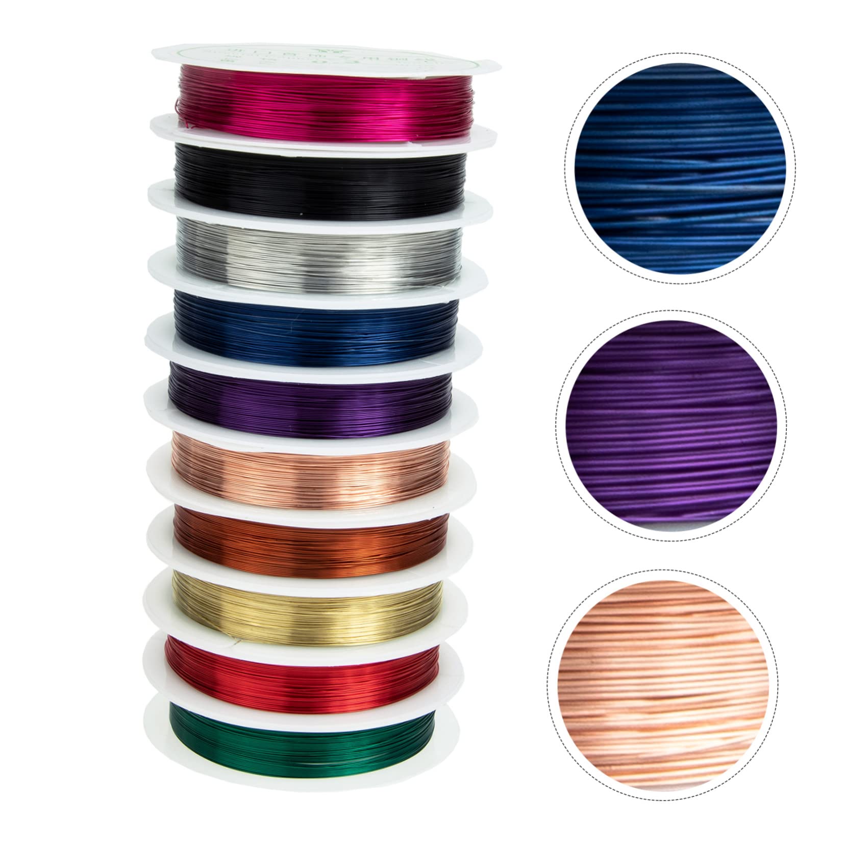 Housoutil 3 Set Filo Per Perline Rame Per Creazioni Fai Da Te Gioielli Decorazioni E Giardinaggio Misti 10 * 3