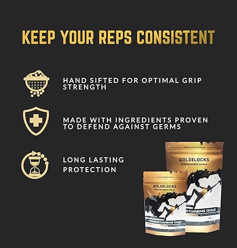 Miniatura 6 de Goldilocks - Tiza gruesa para escalada en roca, crossfit, entrenamiento de pesas, gimnasia y más, blanco, rosa y piedra