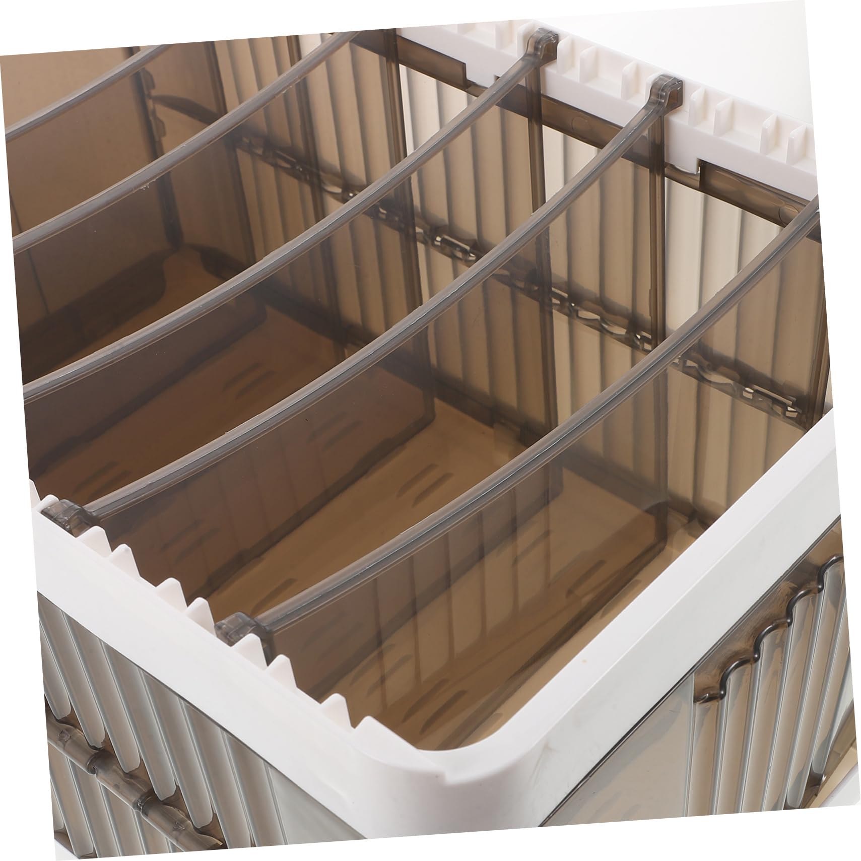 MAGICLULU Caja Organizadora de Ropa Plegable Plástico Tapa Transparente Gran Capacidad con 7 Compartimentos para Armario y Dormitorio