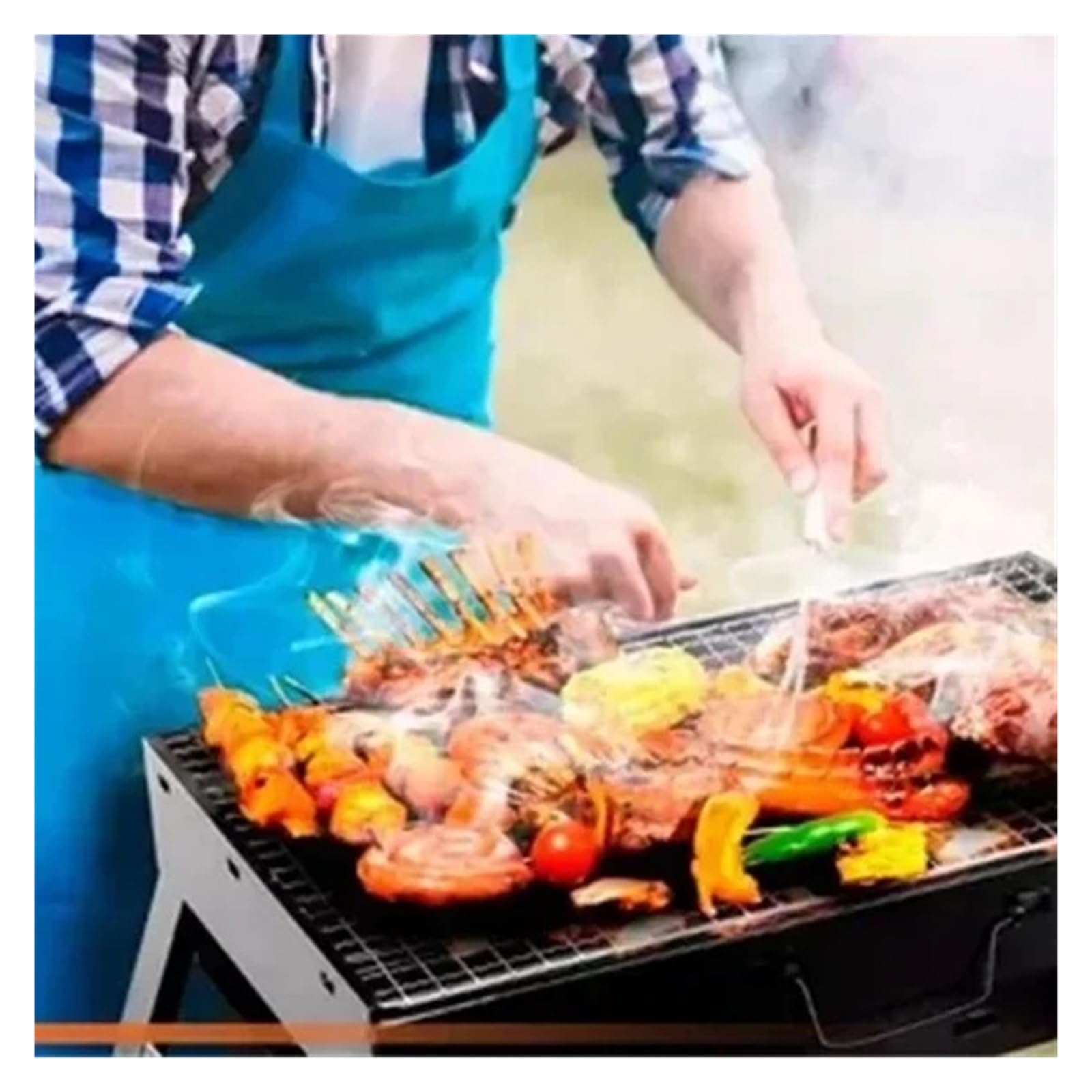 Mini zestaw narzędzi ze stali nierdzewnej do przenośnych grillów, idealny na piknik kempingowy na świeżym powietrzu i grillowanie, niezbędne akcesoria dla miłośników grillowania