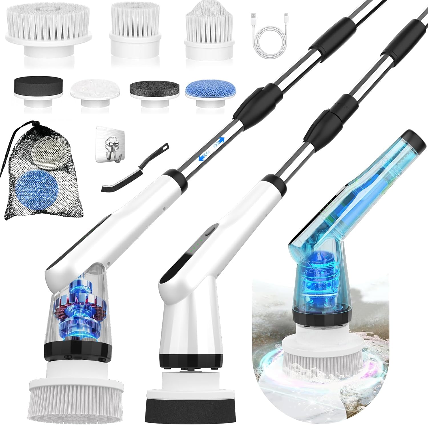 Electric Spin Scrubber - 10-in-1 Cleaning Brush -8