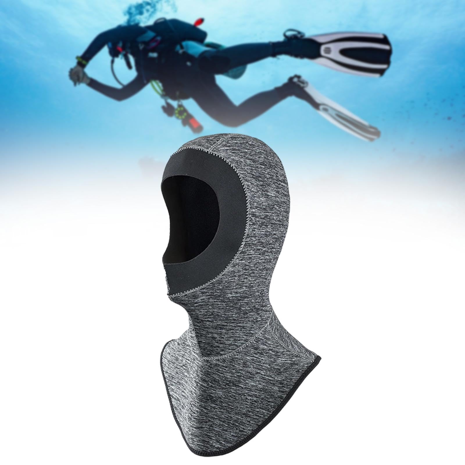 Milageto Capucha de Buceo Neopreno con Protección Solar Y Térmica Gorro de Traje de Neopreno Cobertura Total Y Diseño Extendido para El Cuello Adecuada para de