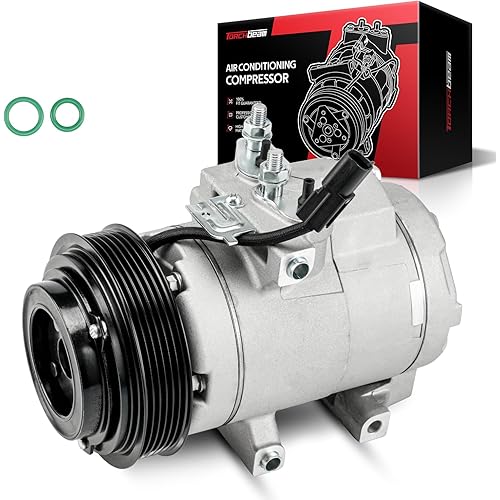 Torchbeam 98324 Automotive Air Conditioning AC Compressor Kit Fit for F-250 Super Duty 2011-2016 6.2L, F-350 Super Duty 2011-2016 6.2L, E-350 Super Duty 2021-2023, F-750 2021-2023 7.3L
