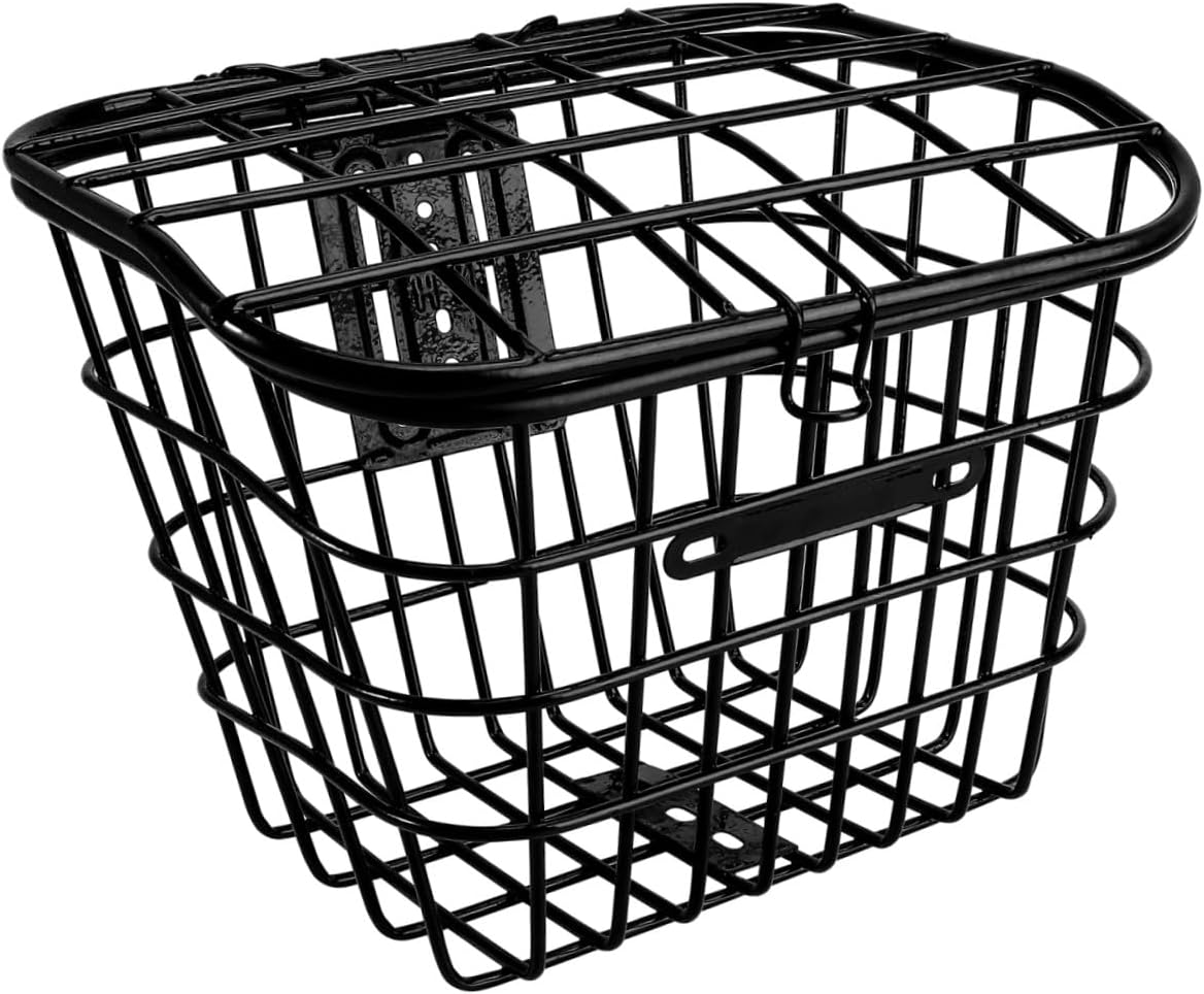 DECHOUS Bike Basket Steel Wire Storage Basket for Bicycle and Electric Vehicle with Large Capacity for Outdoor Cycling and Commuting