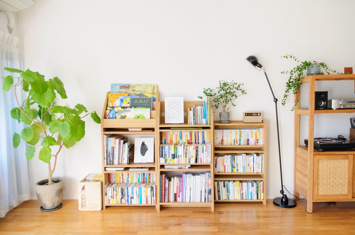 Amazon.co.jp: 黒猫の本棚 スタッキング 大容量 おしゃれ 組み立て式 3