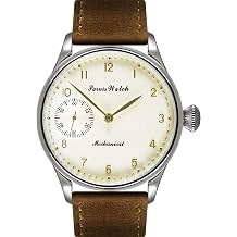 44mm PARNIS Butter Yellow dial Asian 6497/3600 Mechanical Hand Wind Movement Mens Watch Mechanical Watches PA-01154
