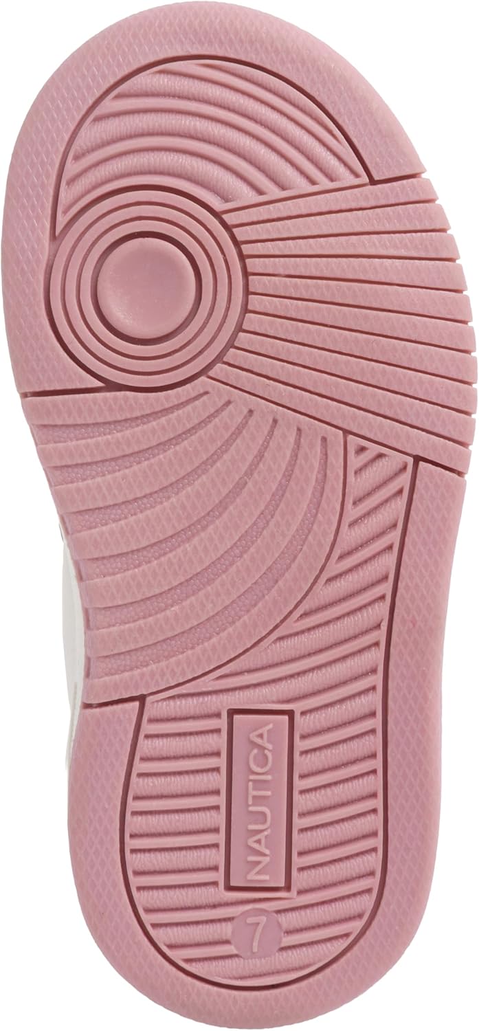 Nautica Kids Girls Sneakers with Adjustable Strap and Bungee Straps | Comfortable Casual Shoes (Toddler/Little Kid) image 5