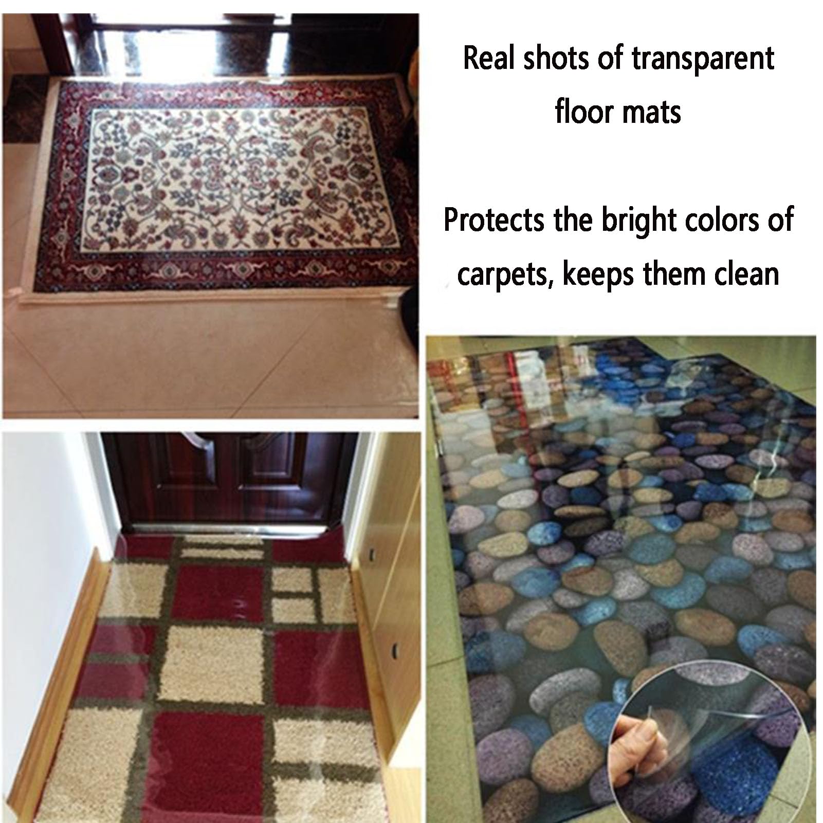 PVC Esterilla para Muebles para Silla Suelos Duros Oficina,Tapete Transparente,Protector De Suelo Duro, Parquet Alfombra Protectora,Resistente A Los ArañAzos (70x140cm/27.56x55.12in)