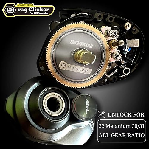 Miniatura 8 de Baitcasting Reel Drag Clicker Kit para Shimano Curado Tranx Metanium Bantam Chronarch MGL SLX DC XT Series Equipo de Pesca Equipo y Equipo Reel