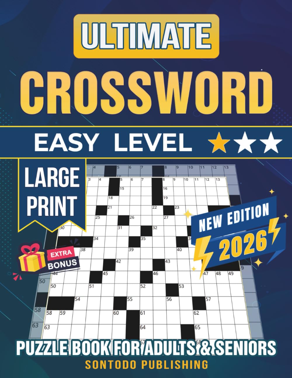 Easy Crossword Puzzle Books For Seniors and Adults - Extra Large Print: Fun and Engaging Brain Exercises To Keep Your Mind Sharp and Healthy, Perfect Gift for Cross Word Lover