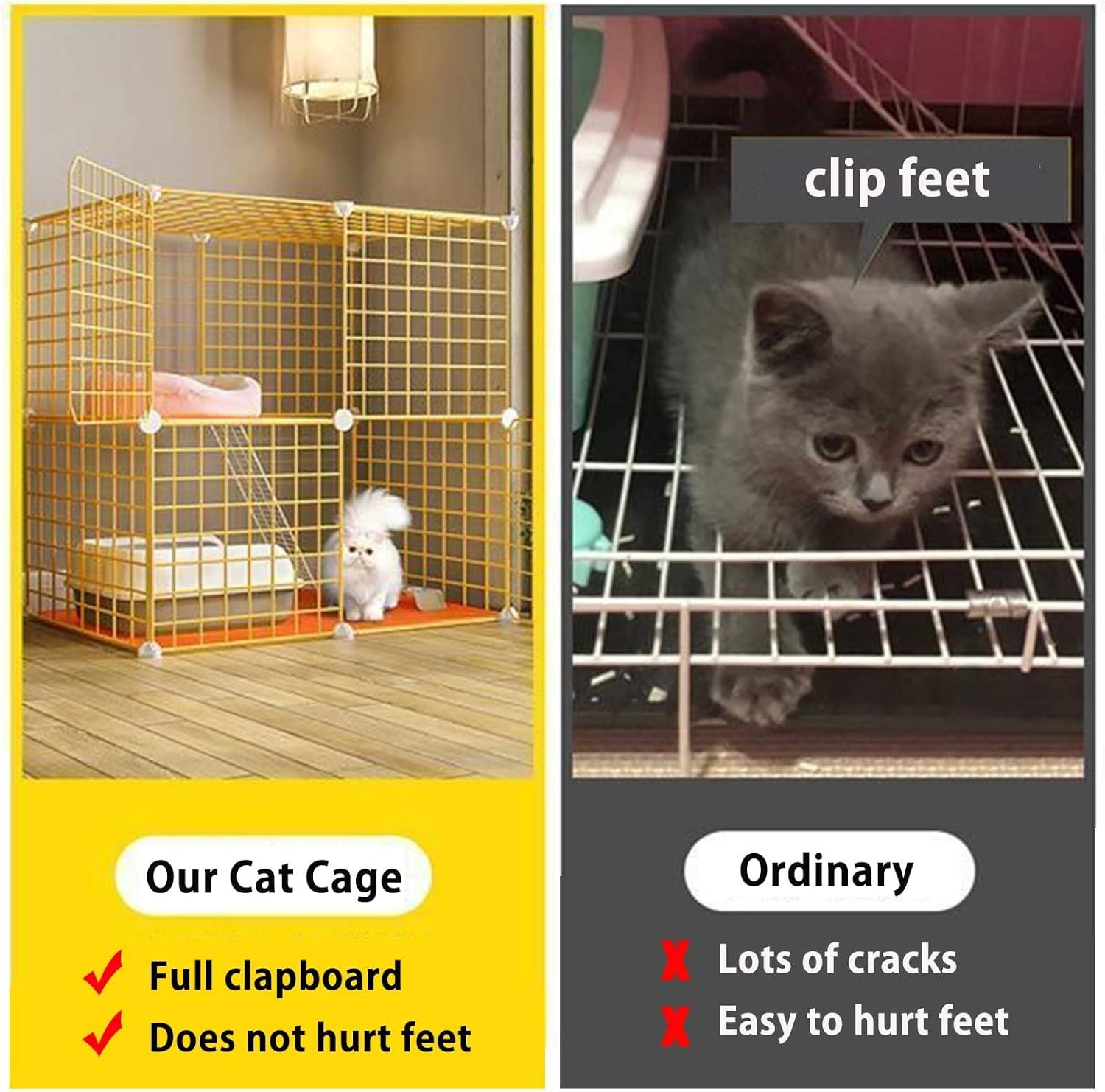 Outdoor Cat House Cat Cages Cat Crate Cat Cage Cat Playpen Cat Enclosure Pet Cage Pet Playpen DIY Kennels Crate Large Exercise Place Ideal for 1-4 Cats,Onecolor-75x39x73cm