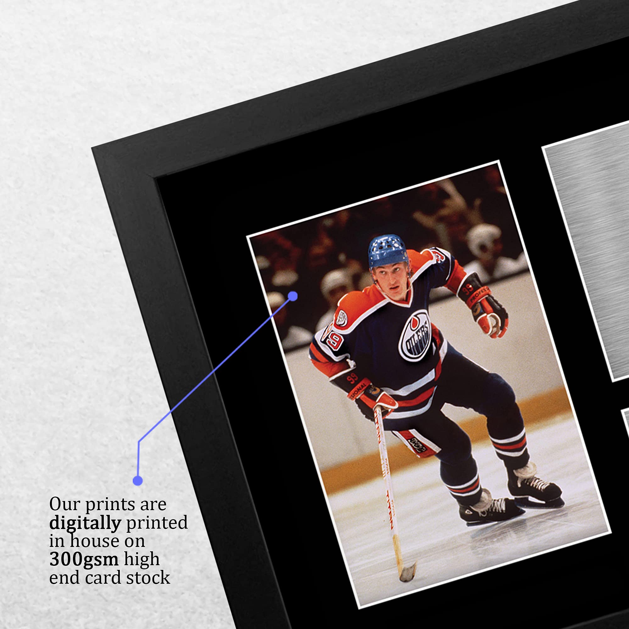HWC Trading FR A4 Wayne Gretzky Edmonton Oilers Gifts Printed Signed Autograph Picture for Ice Hockey Fans - A4 Framed - Image 4