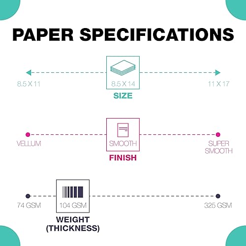 Miniatura 3 de Springhill Papel de copia amarillo canario de 11 x 17 pulgadas, texto de 70 libras, papel de impresora a color con acabado liso, papel de