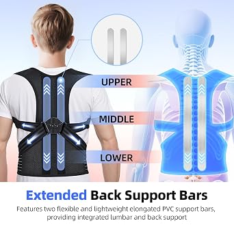 babaka Posture Corrector for Women and Men, Adjustable Full Back Support, Upper and Lower Back Pain Relief, Back Brace, Shoulder Straightener, Scoliosis, Hunchback, Thoracic, Spine Corrector (Small, Waist: 25''-31'')