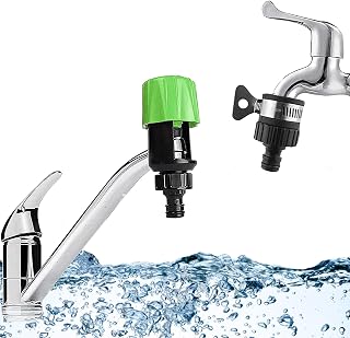 Jetisva 2pcs Mixer Tap Hose Connector 2cm Universal Hose Pipe Tap Connector Outside Garden Faucet Adapter Threaded Water Tap Adapter for Kitchen Sink Hosepipe Bathroom Outdoor Pool