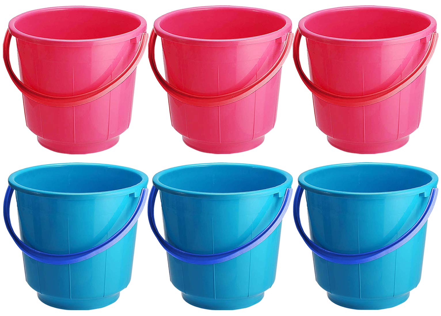 Kuber Industries 6 Pieces Unbreakable Strong Plastic Bathroom Bucket 13 LTR (Pink & Blue) -CTKTC037953 (B08491LZ59) Amazon Price History, Amazon Price Tracker